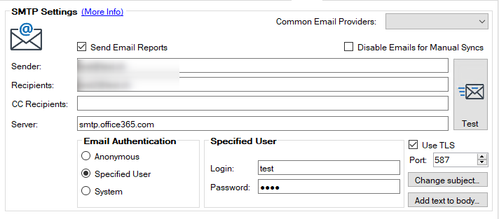 SMTP Authentication